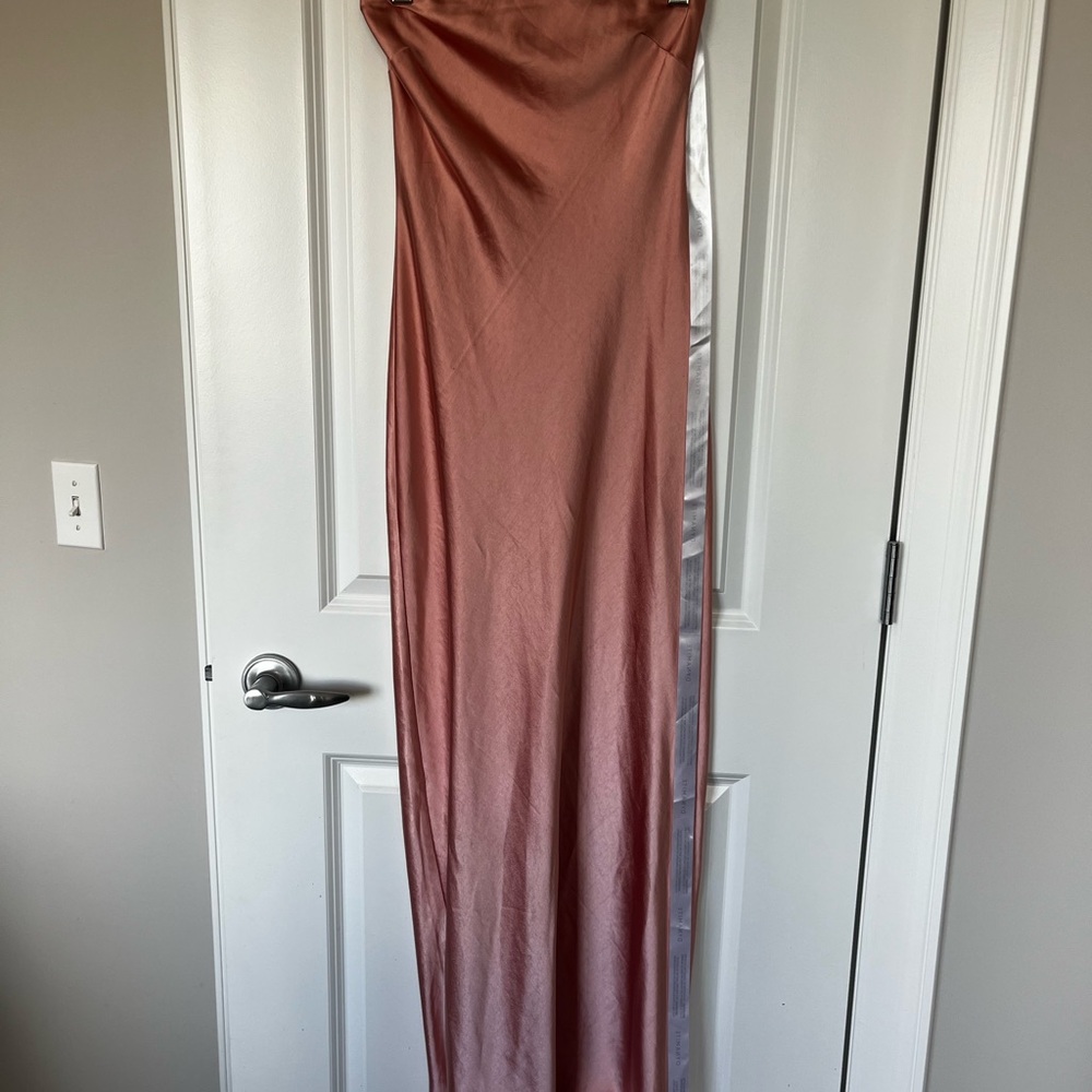 Dynamite Maxi Slip Pink Strapless Gown